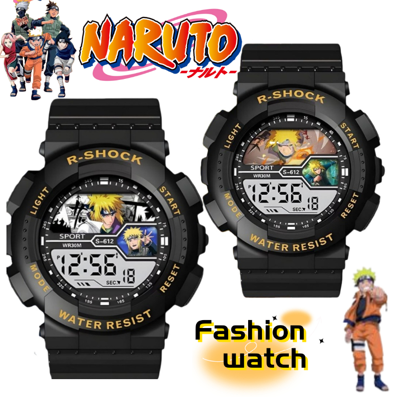 Anime Merchandise Naruto - ساعة يد إلكترونية أنيقة بتصميم ناروتو